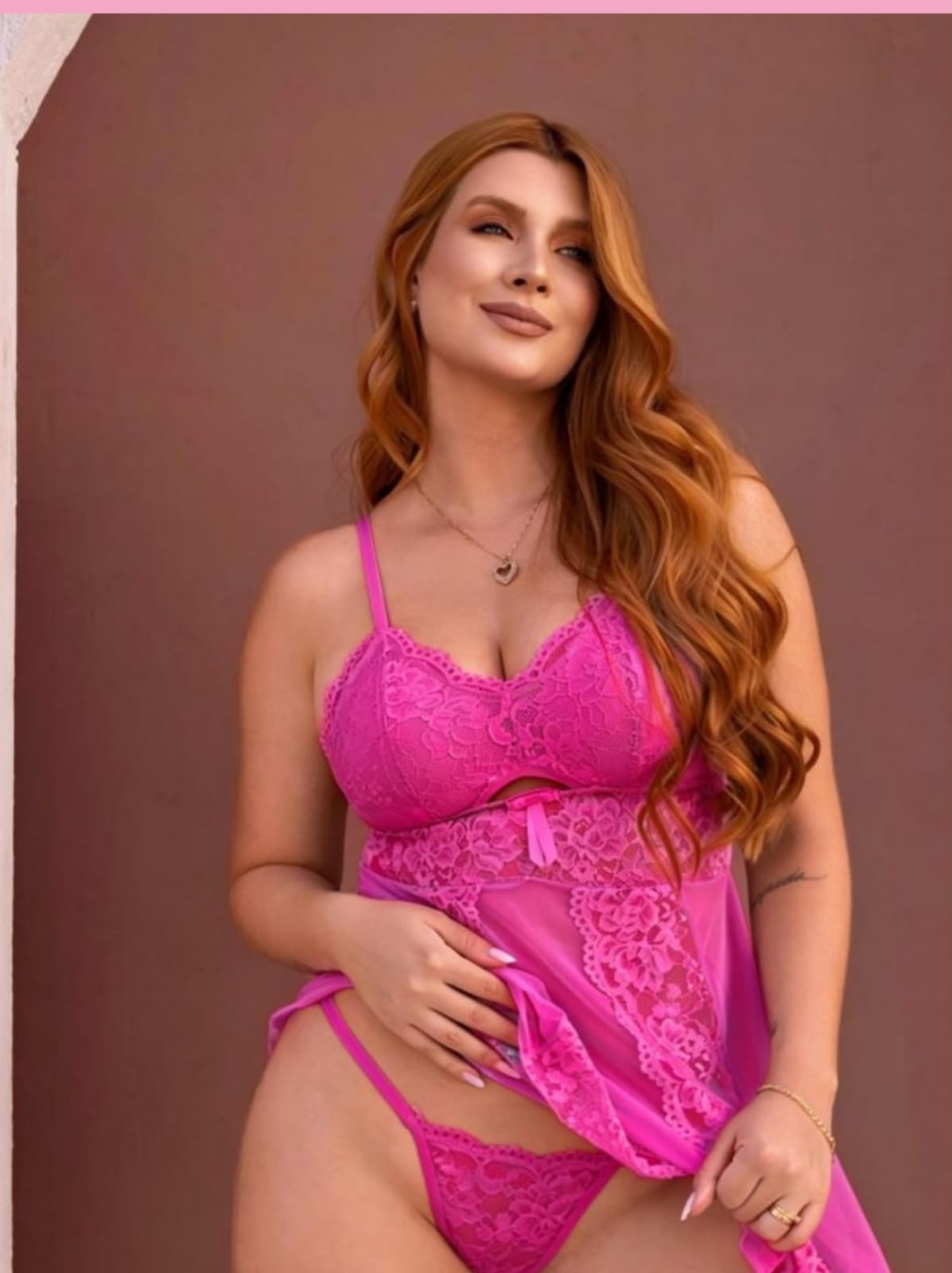 Camisola com Bojo Pink Camisola com bojo pink Treviso Lingerie